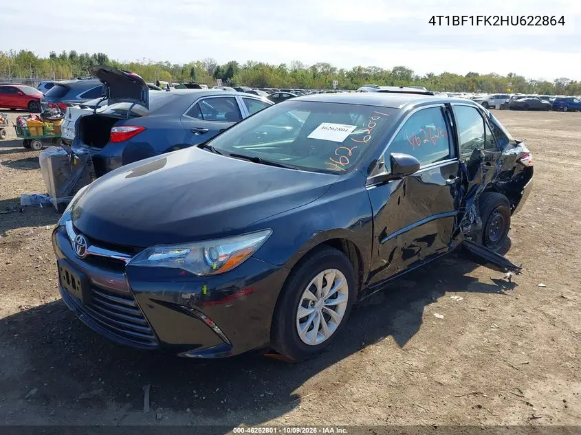 2017 TOYOTA CAMRY VIN 4T1BF1FK2HU622864 — фото 2