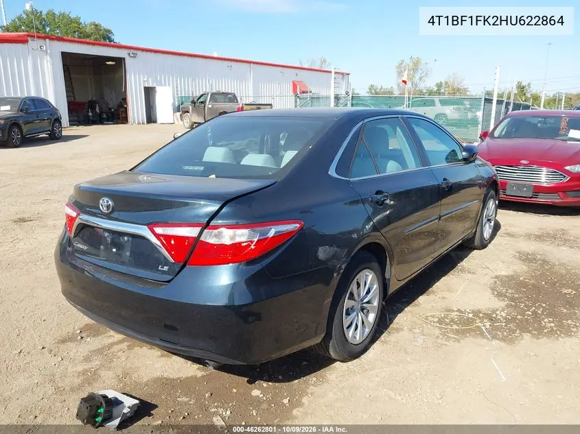 2017 TOYOTA CAMRY VIN 4T1BF1FK2HU622864 — фото 4