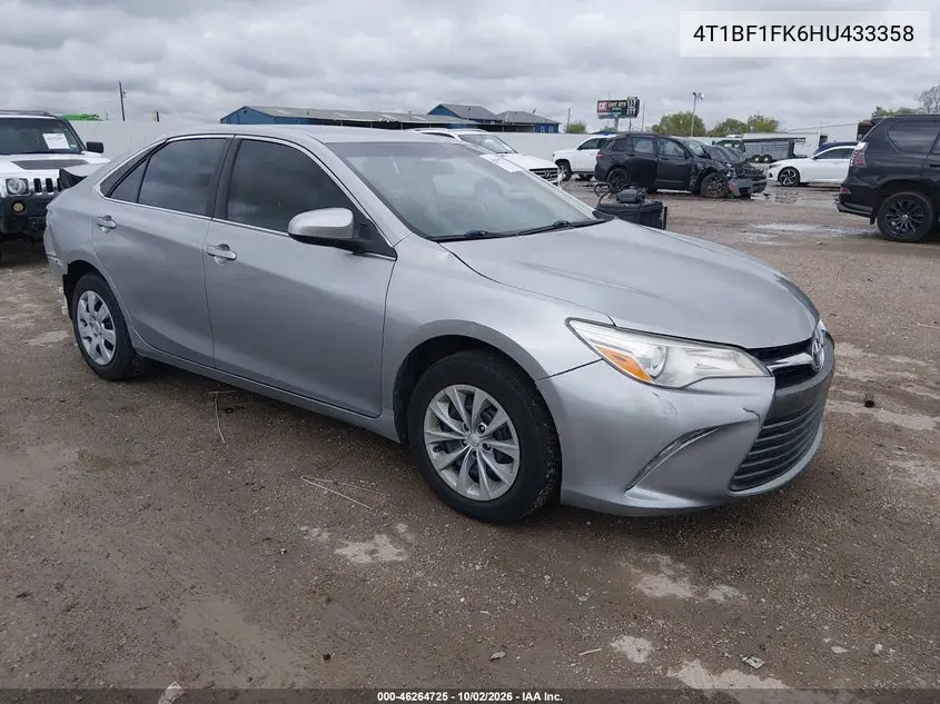 TOYOTA CAMRY 2017, VIN 4T1BF1FK6HU433358