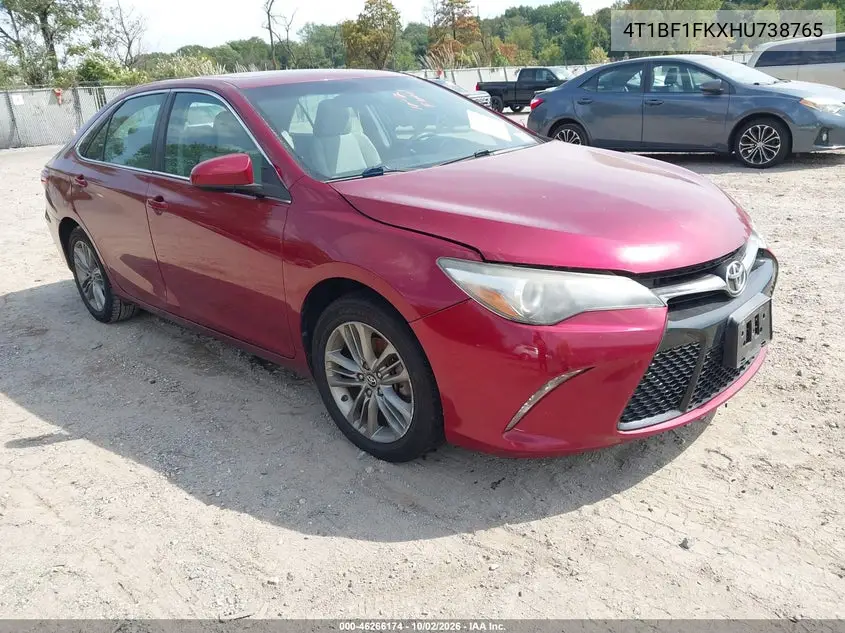 TOYOTA CAMRY 2017, VIN 4T1BF1FKXHU738765
