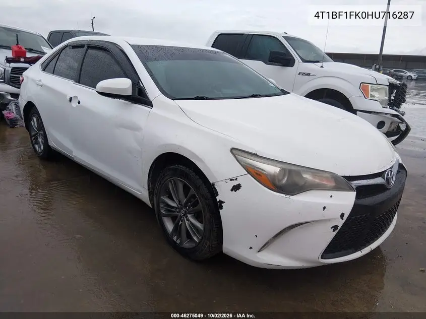 TOYOTA CAMRY 2017, VIN 4T1BF1FK0HU716287