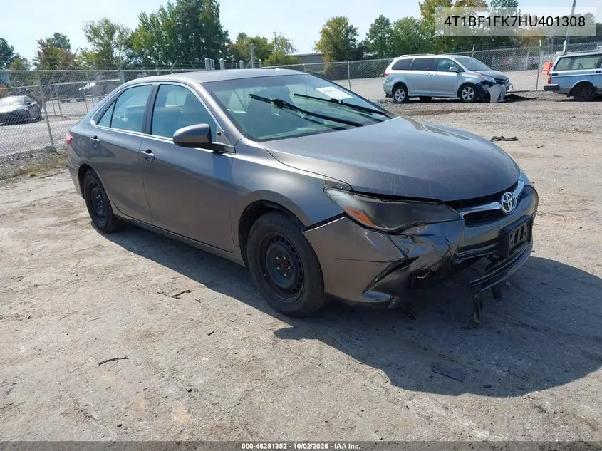 TOYOTA CAMRY 2017, VIN 4T1BF1FK7HU401308