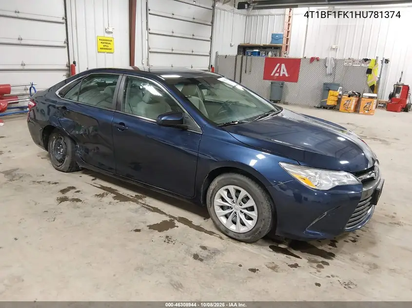 TOYOTA CAMRY 2017, VIN 4T1BF1FK1HU781374