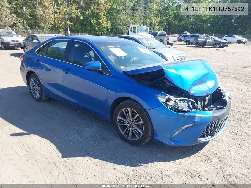 TOYOTA CAMRY 2017, VIN 4T1BF1FK1HU757592