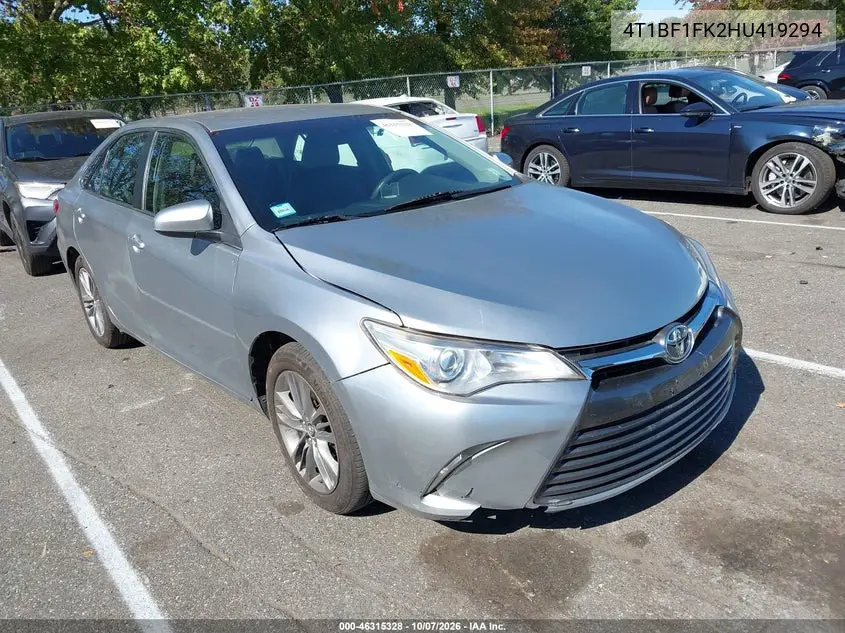 TOYOTA CAMRY 2017, VIN 4T1BF1FK2HU419294