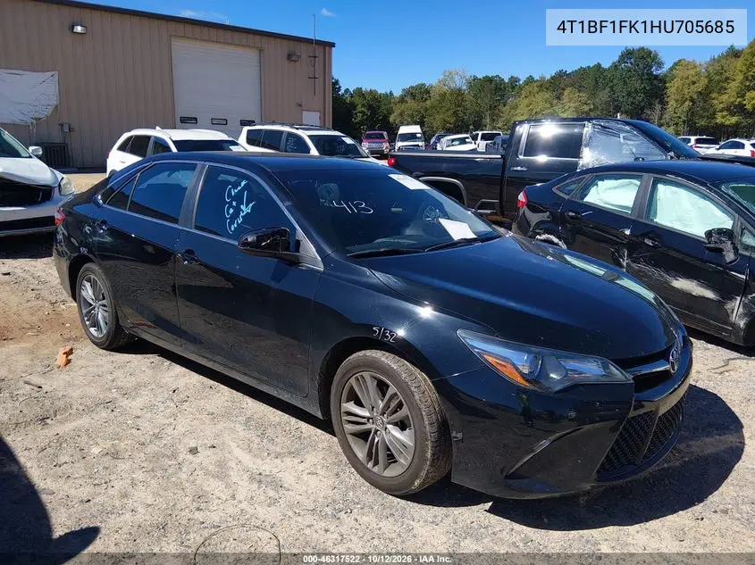 TOYOTA CAMRY 2017, VIN 4T1BF1FK1HU705685