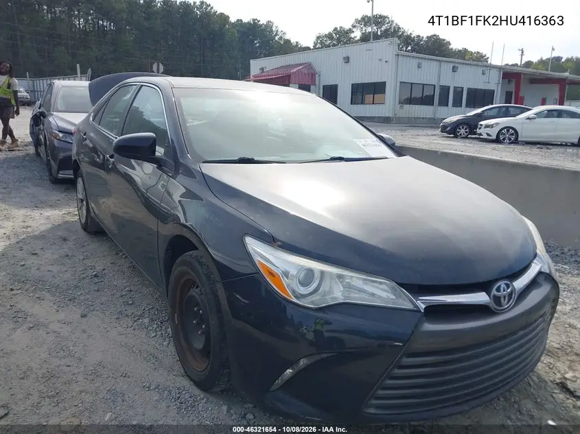 TOYOTA CAMRY 2017, VIN 4T1BF1FK2HU416363
