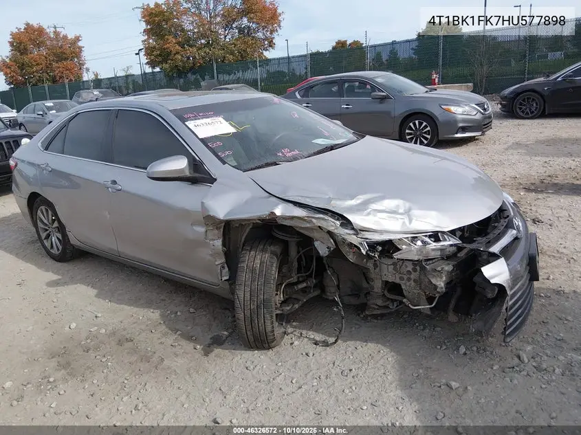TOYOTA CAMRY 2017, VIN 4T1BK1FK7HU577898