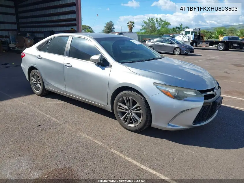 TOYOTA CAMRY 2017, VIN 4T1BF1FKXHU803503