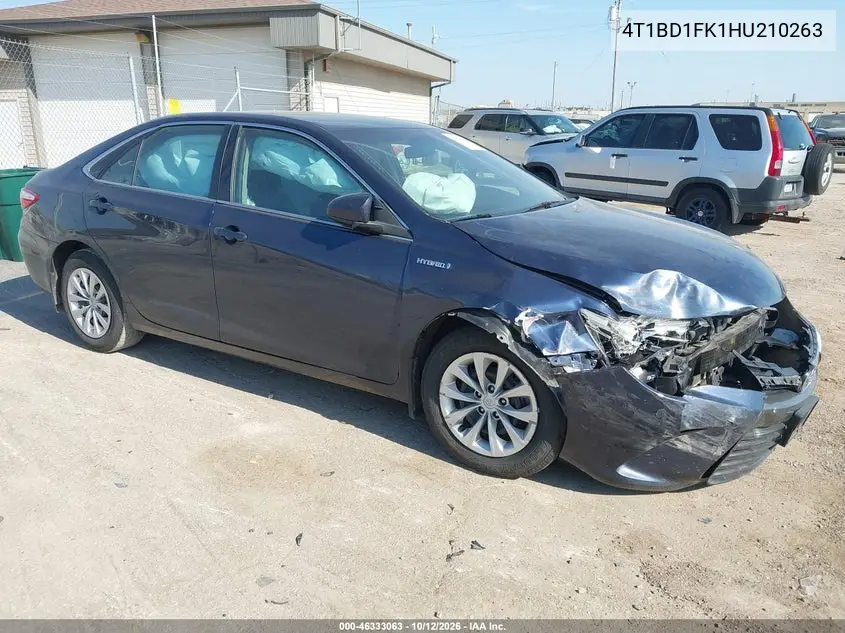 TOYOTA CAMRY 2017, VIN 4T1BD1FK1HU210263