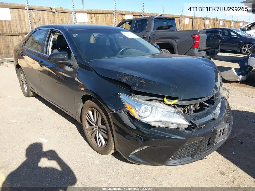 TOYOTA CAMRY 2017, VIN 4T1BF1FK7HU299265