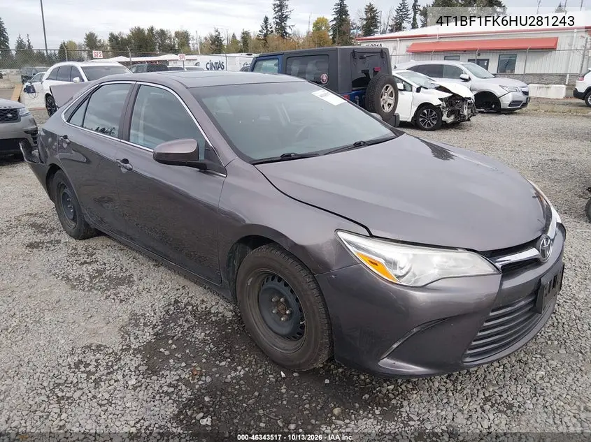 TOYOTA CAMRY 2017, VIN 4T1BF1FK6HU281243