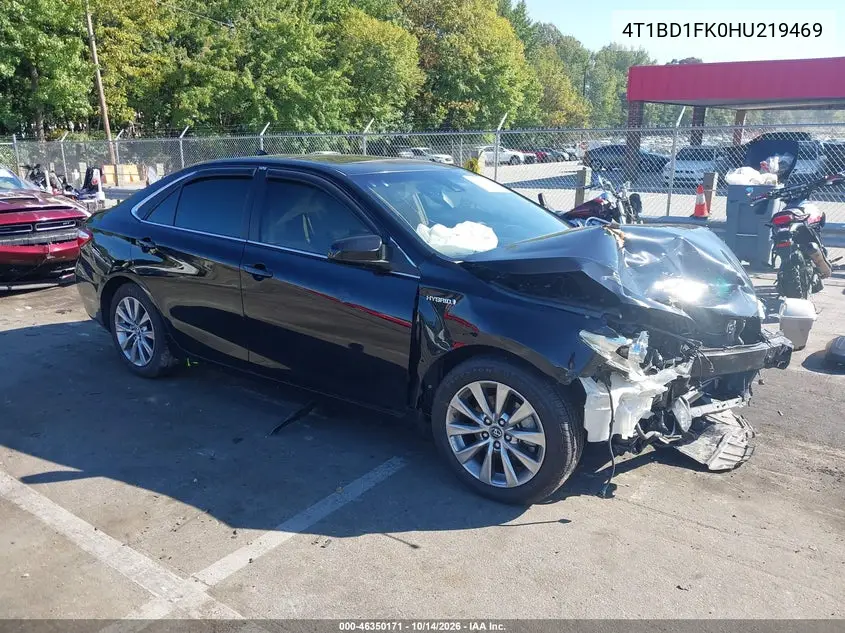 TOYOTA CAMRY 2017, VIN 4T1BD1FK0HU219469