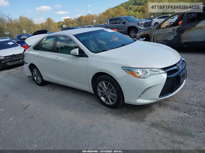 TOYOTA CAMRY 2017, VIN 4T1BF1FK6HU364638