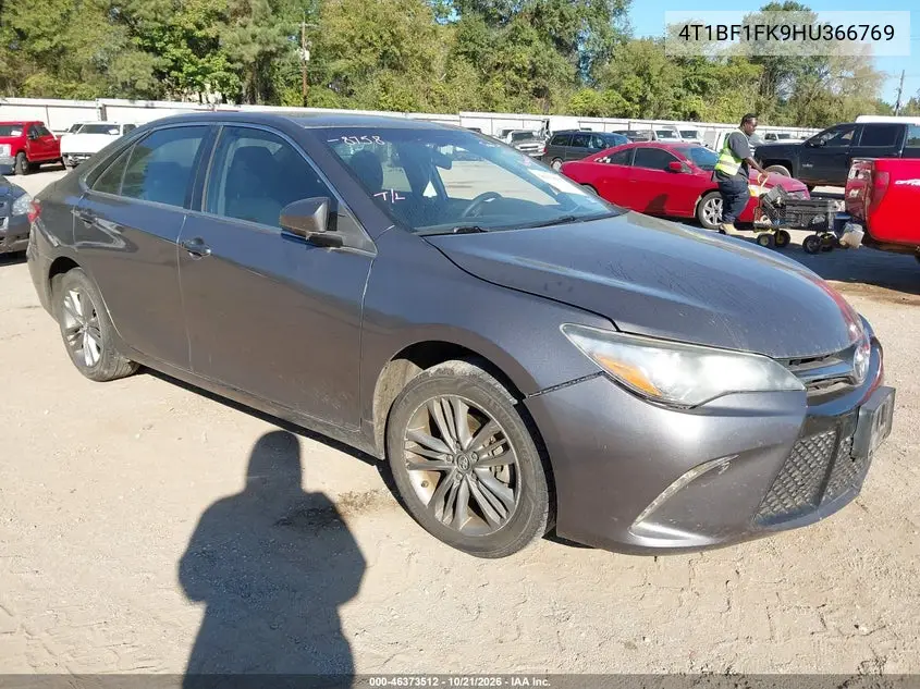 TOYOTA CAMRY 2017, VIN 4T1BF1FK9HU366769