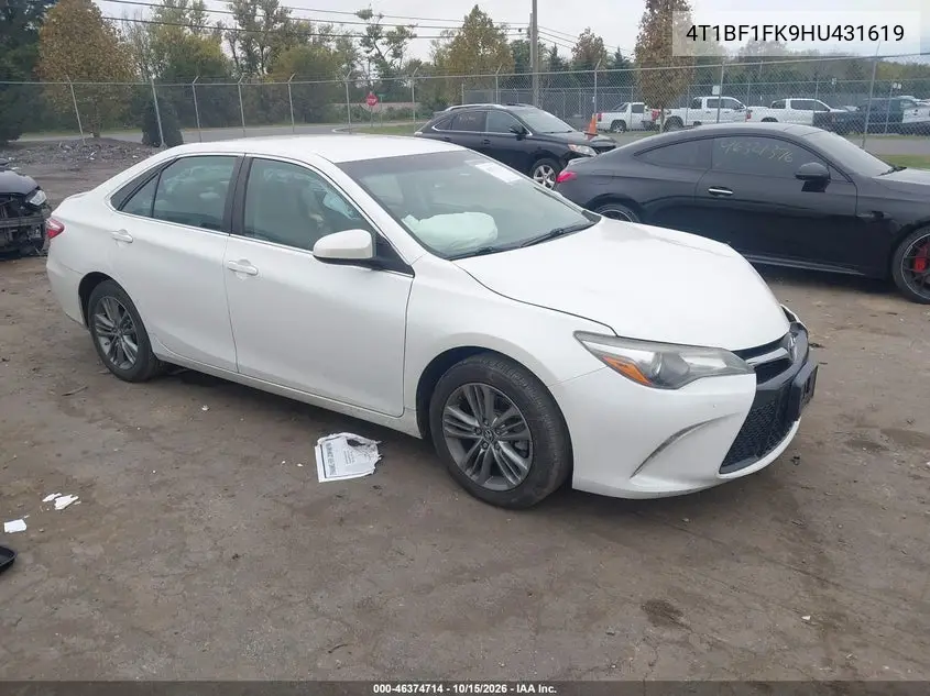 TOYOTA CAMRY 2017, VIN 4T1BF1FK9HU431619