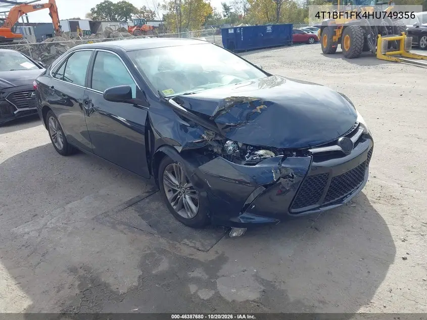 TOYOTA CAMRY 2017, VIN 4T1BF1FK4HU749356