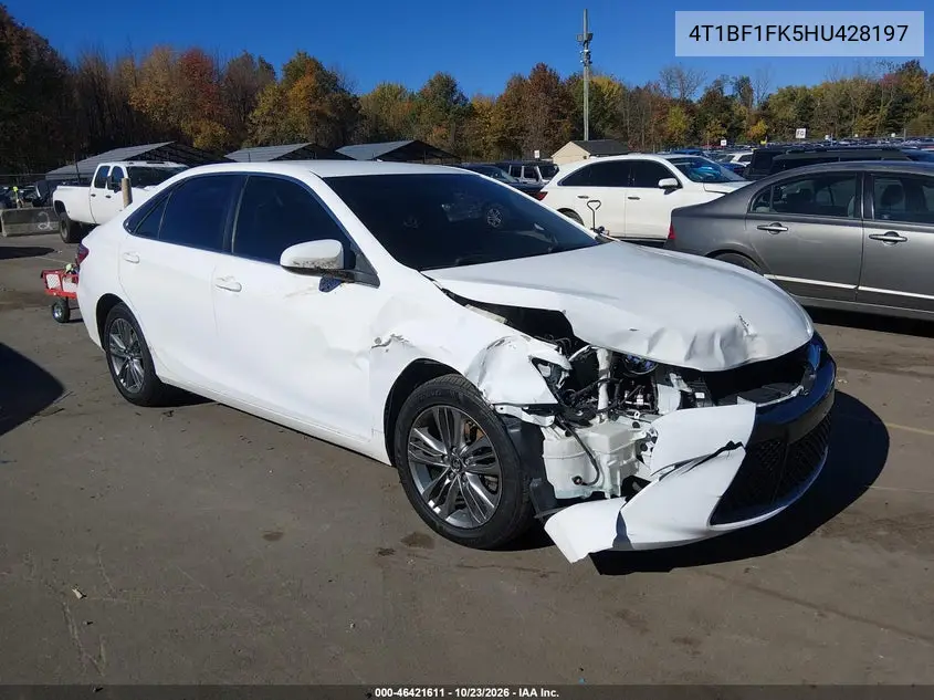 TOYOTA CAMRY 2017, VIN 4T1BF1FK5HU428197