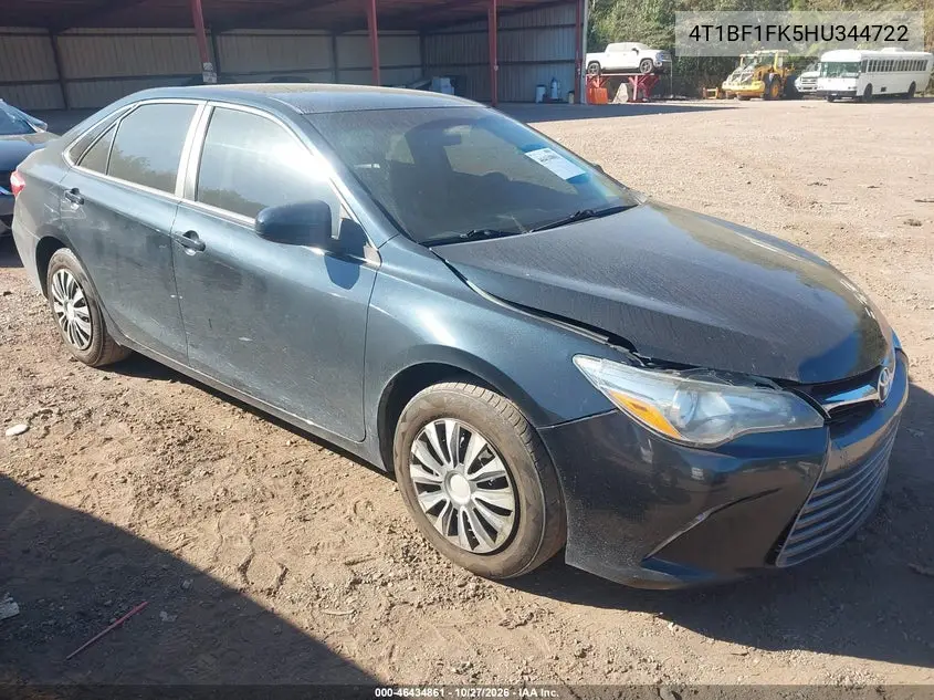 TOYOTA CAMRY 2017, VIN 4T1BF1FK5HU344722
