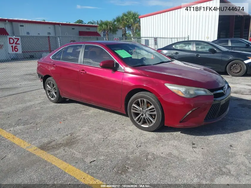TOYOTA CAMRY 2017, VIN 4T1BF1FK4HU744674