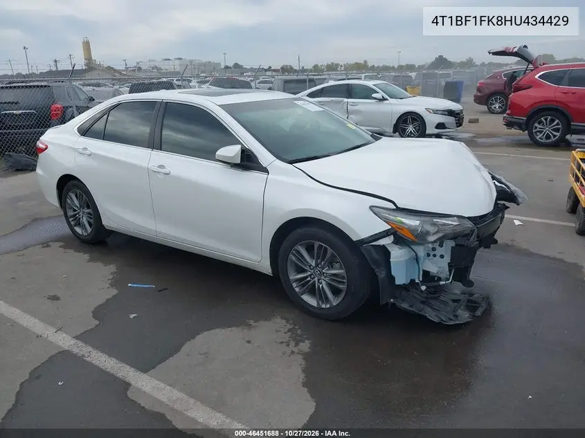 TOYOTA CAMRY 2017, VIN 4T1BF1FK8HU434429