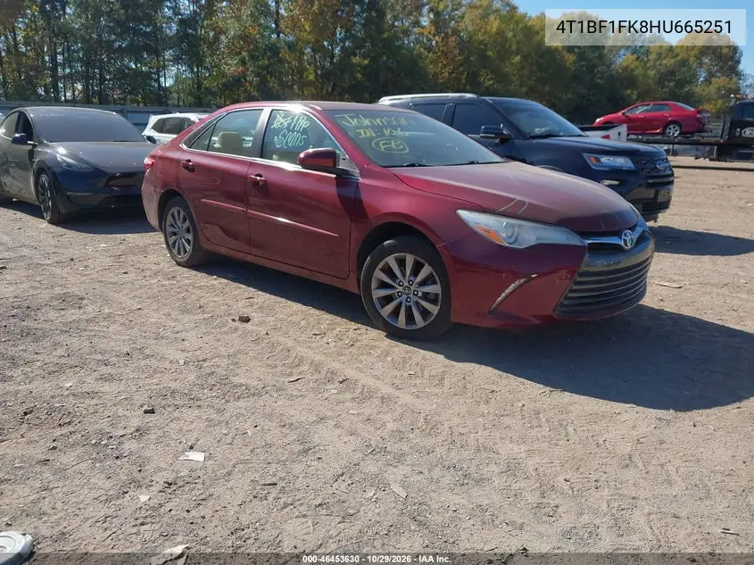TOYOTA CAMRY 2017, VIN 4T1BF1FK8HU665251