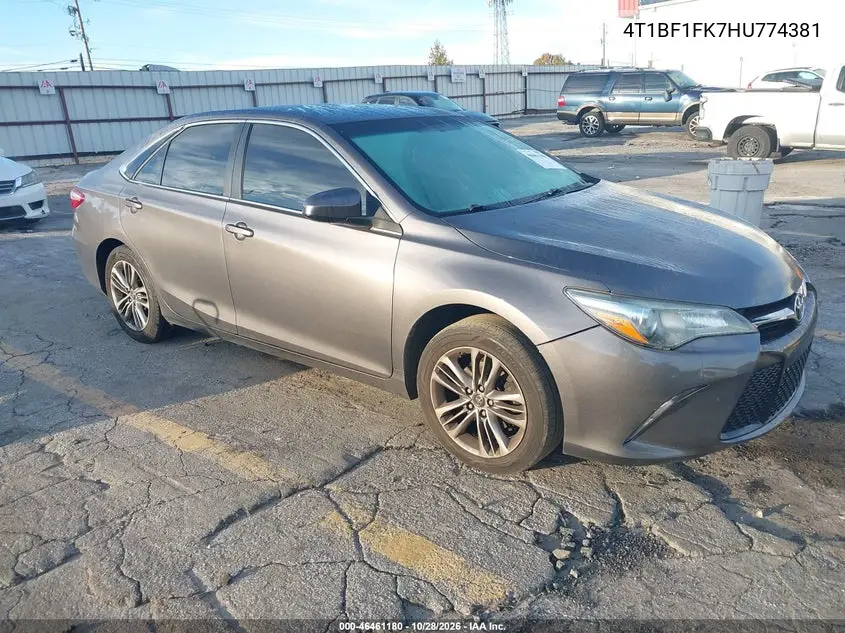 TOYOTA CAMRY 2017, VIN 4T1BF1FK7HU774381