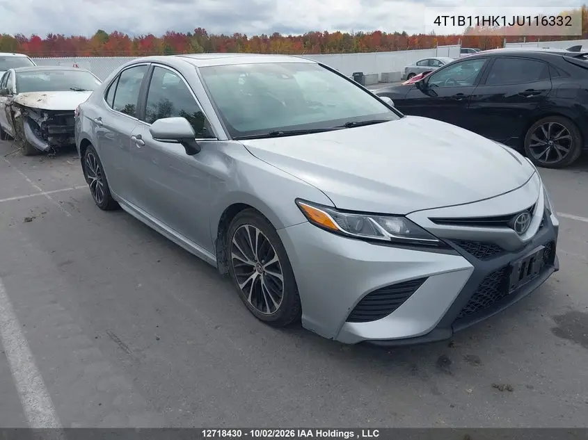 TOYOTA CAMRY 2018, VIN 4T1B11HK1JU116332