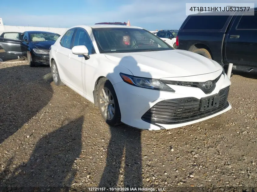 TOYOTA CAMRY 2018, VIN 4T1B11HK1JU533577