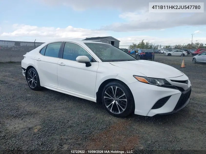 TOYOTA CAMRY 2018, VIN 4T1B11HK2JU547780
