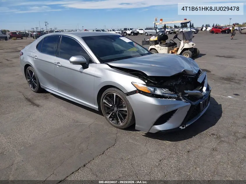 TOYOTA CAMRY 2018, VIN 4T1B61HK8JU029478