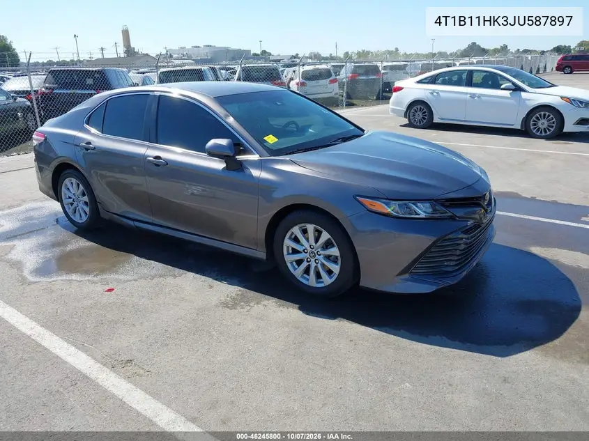 TOYOTA CAMRY 2018, VIN 4T1B11HK3JU587897