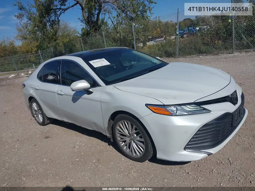 TOYOTA CAMRY 2018, VIN 4T1B11HK4JU140558