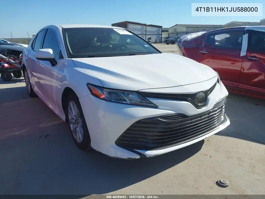 TOYOTA CAMRY 2018, VIN 4T1B11HK1JU588000