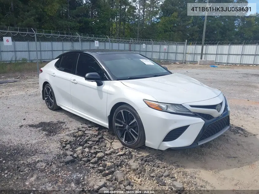 TOYOTA CAMRY 2018, VIN 4T1B61HK3JU058631