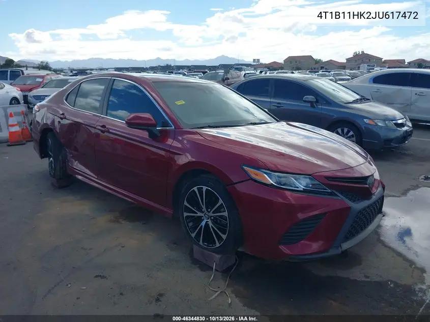 TOYOTA CAMRY 2018, VIN 4T1B11HK2JU617472