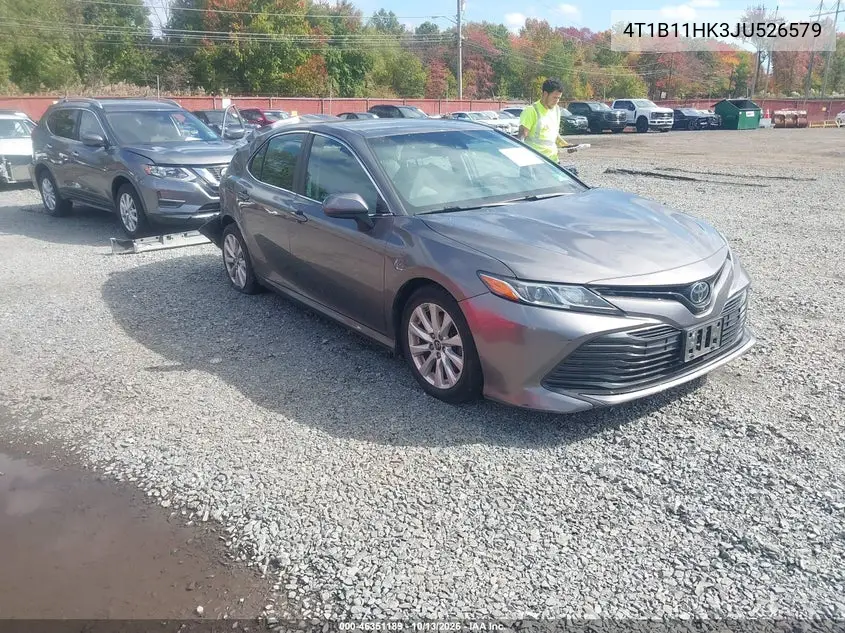 TOYOTA CAMRY 2018, VIN 4T1B11HK3JU526579