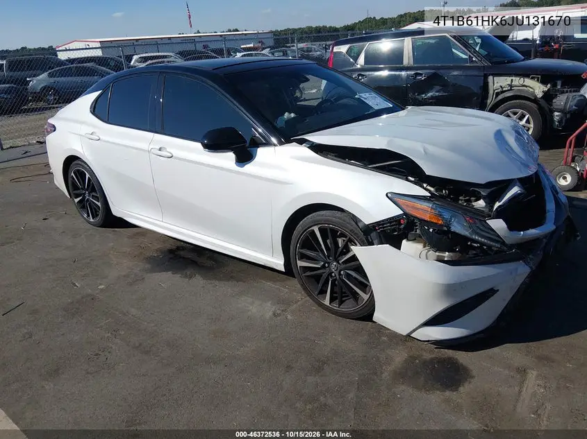 TOYOTA CAMRY 2018, VIN 4T1B61HK6JU131670