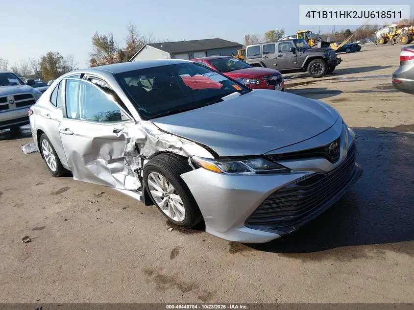 TOYOTA CAMRY 2018, VIN 4T1B11HK2JU618511