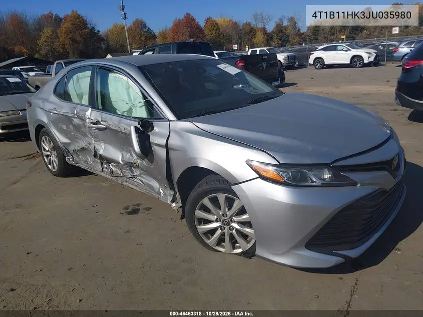 TOYOTA CAMRY 2018, VIN 4T1B11HK3JU035980