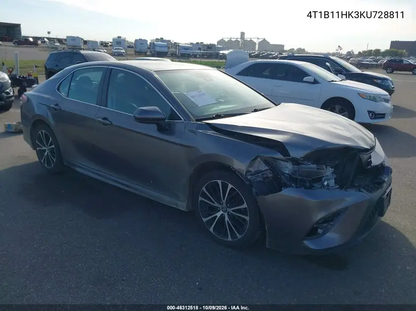 TOYOTA CAMRY 2019, VIN 4T1B11HK3KU728811