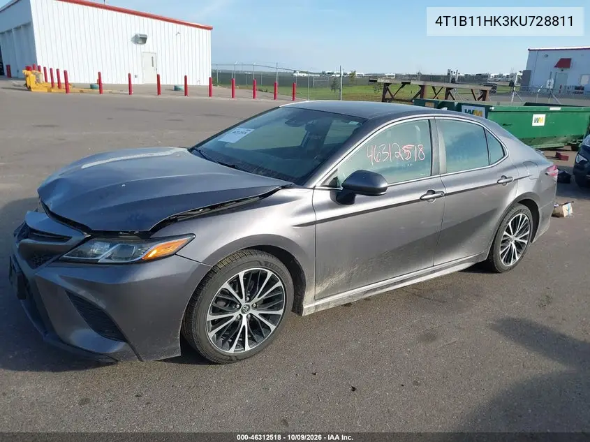2019 TOYOTA CAMRY VIN 4T1B11HK3KU728811 — фото 2