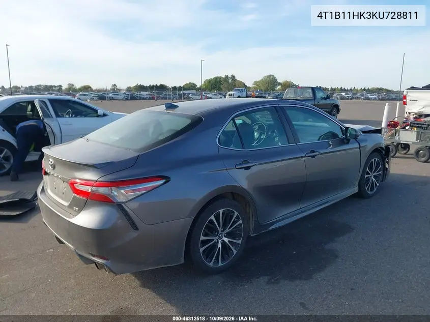 2019 TOYOTA CAMRY VIN 4T1B11HK3KU728811 — фото 4