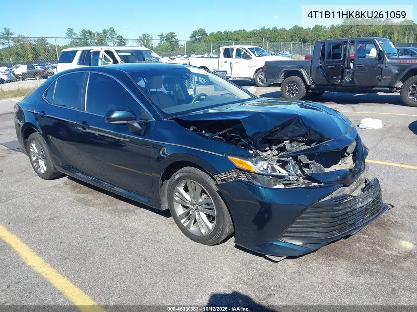 TOYOTA CAMRY 2019, VIN 4T1B11HK8KU261059