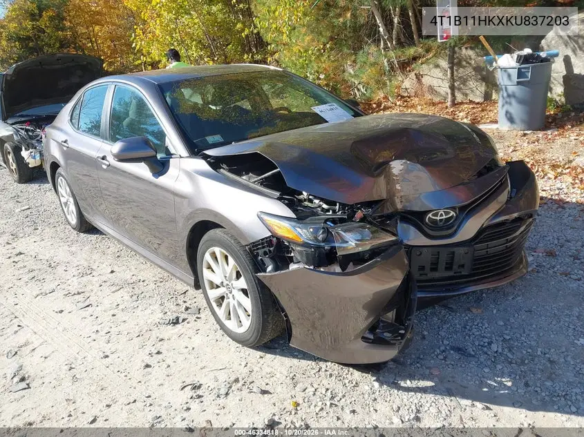 TOYOTA CAMRY 2019, VIN 4T1B11HKXKU837203