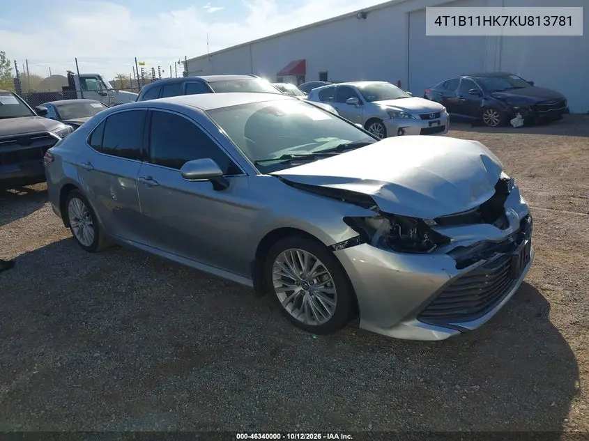 TOYOTA CAMRY 2019, VIN 4T1B11HK7KU813781