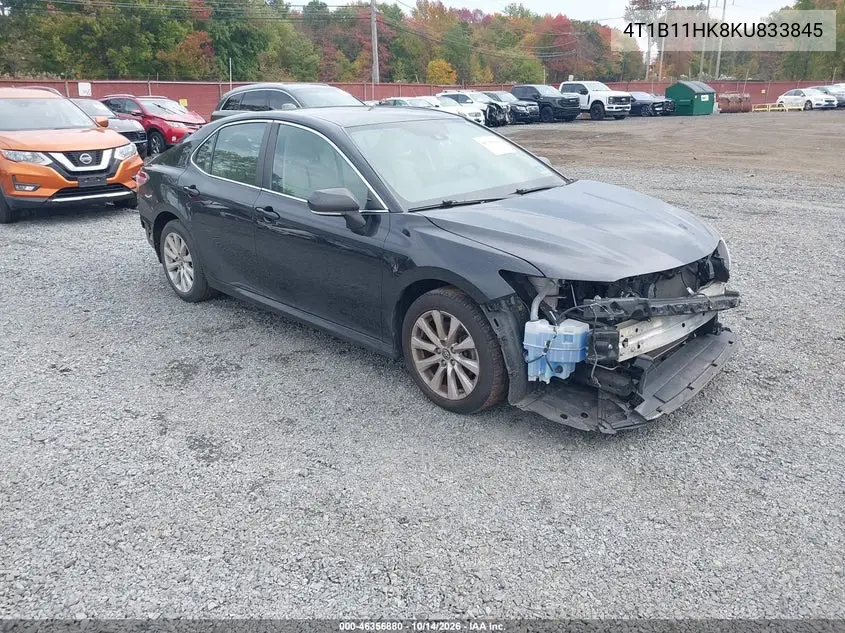 TOYOTA CAMRY 2019, VIN 4T1B11HK8KU833845