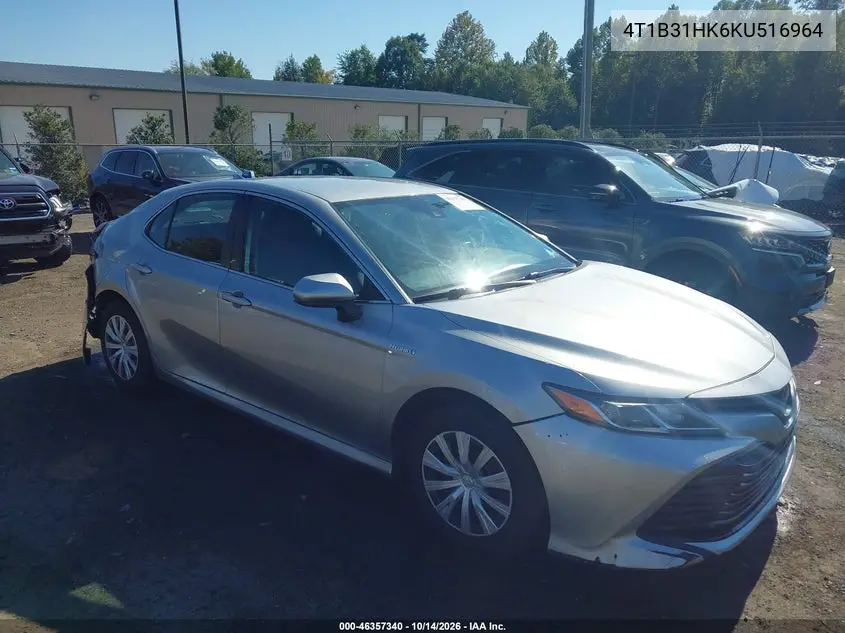 TOYOTA CAMRY 2019, VIN 4T1B31HK6KU516964