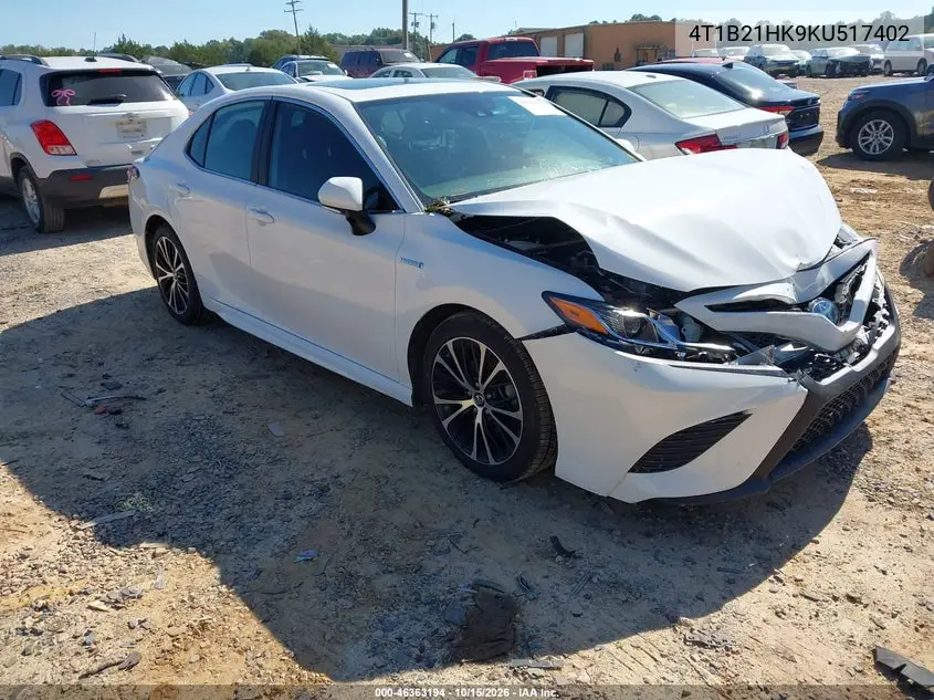 TOYOTA CAMRY 2019, VIN 4T1B21HK9KU517402