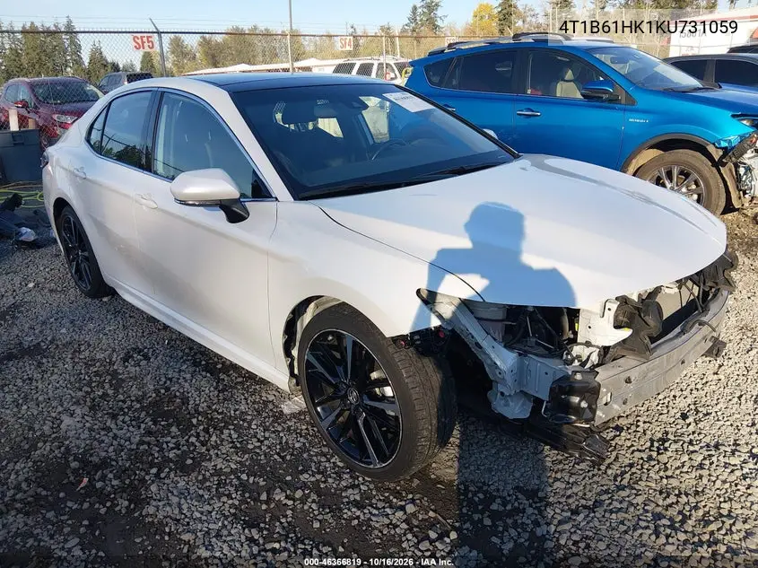 TOYOTA CAMRY 2019, VIN 4T1B61HK1KU731059